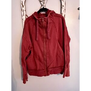 Free People FP Movement Only One Hoodie Faded Red/Burgundy Size Large